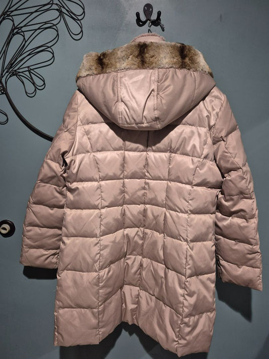 Gallery Petite Faux Fur Hood Puffer Jacket, XLP, Knee Length
