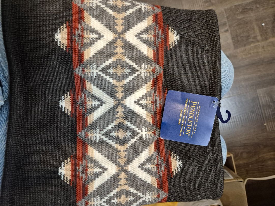 Blk Pendleton Neck Warmer