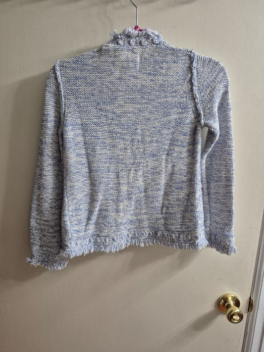 White & Blue Angel of the North Knit Cardigan, S
