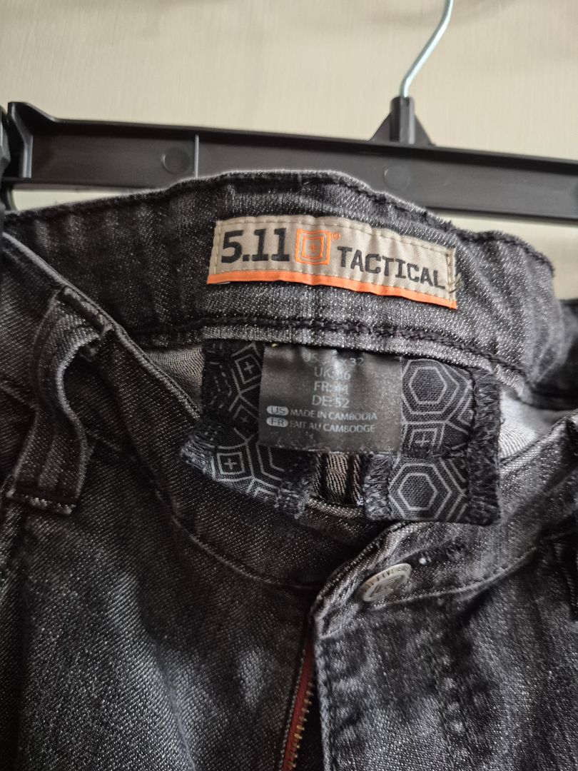 Black 5.11 Tactical Jeans, 36 × 32