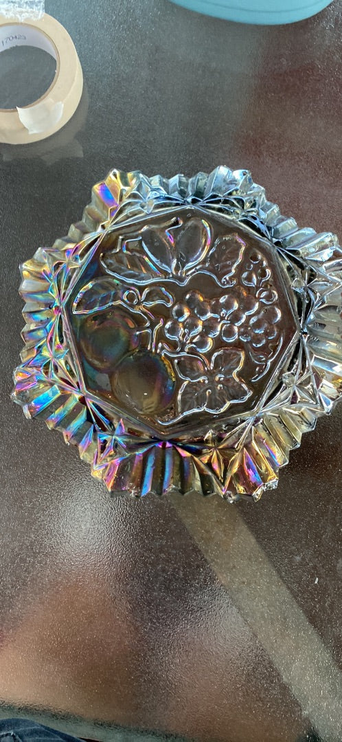 Black Federal Glass Black Pioneer platter, 10.5”