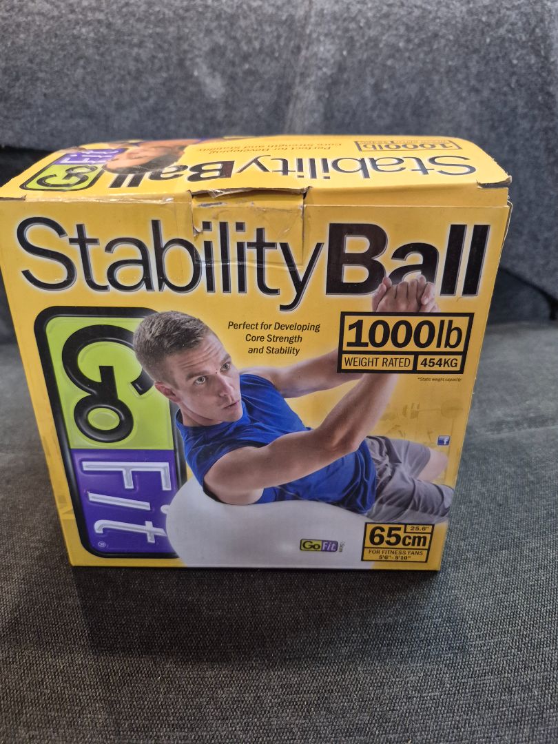 GoFit Stability Ball, 1000 lb Weight Rated, 65 cm