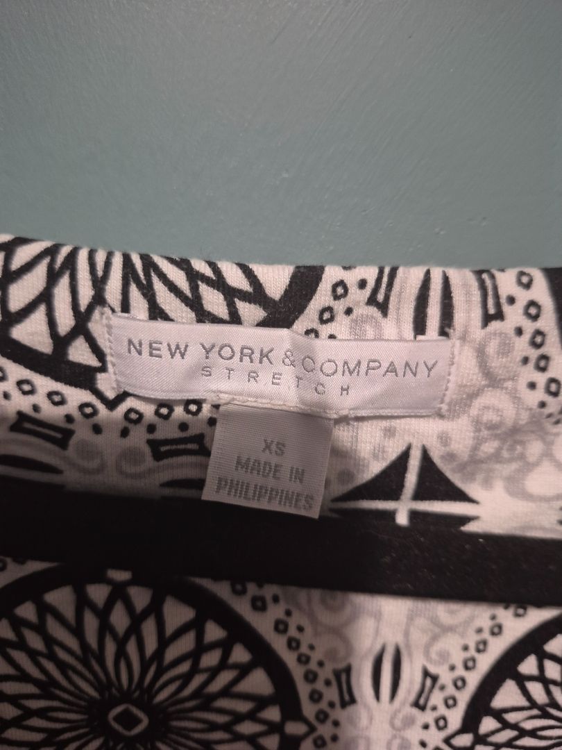 White w/Black New York & Company Dress, XS