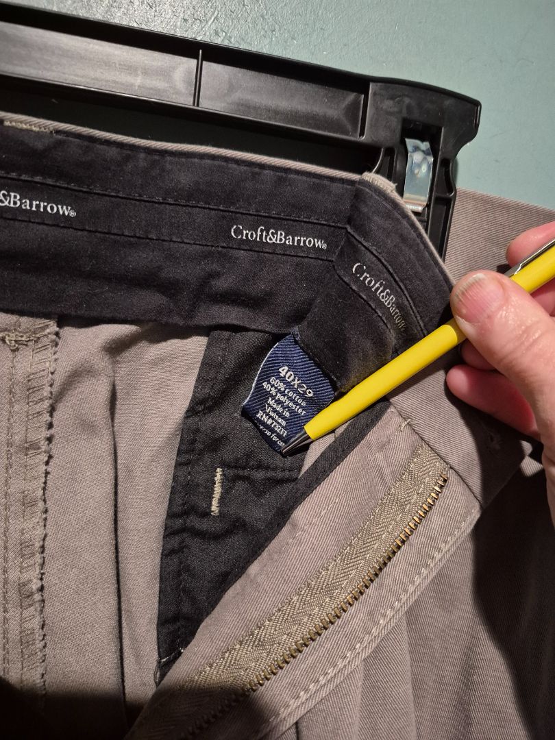 Croft and Barrow Khaki Pants 40x29
