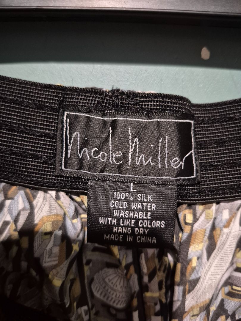 Nicole Miller Silk Boxer Shorts Large