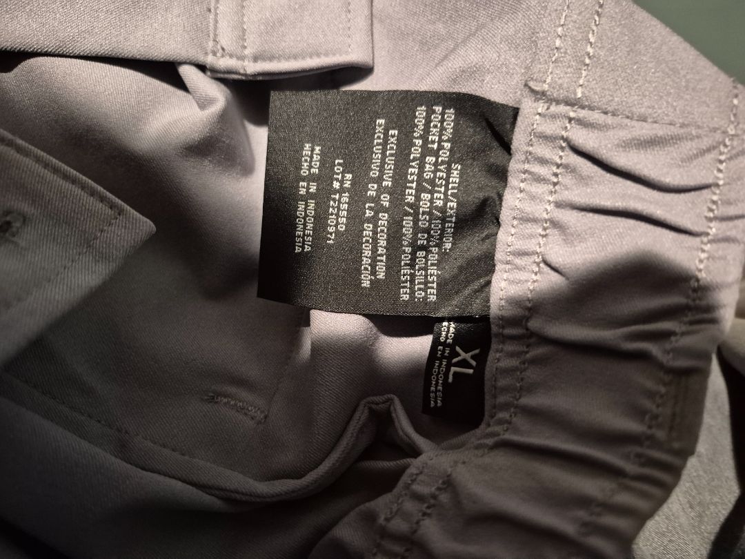 Grey 32 Degrees Cool Performance Tech Shorts, XL