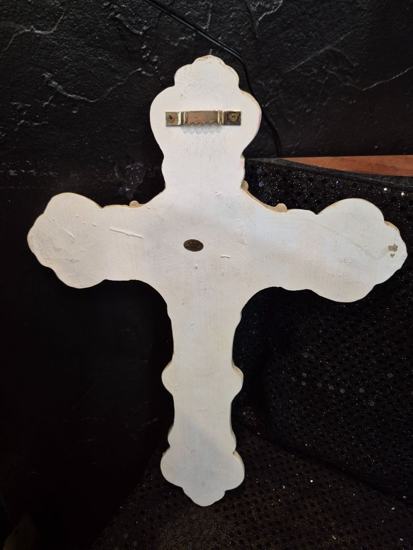 Beige Cross Wall Hanging, 9.5" × 12.5"