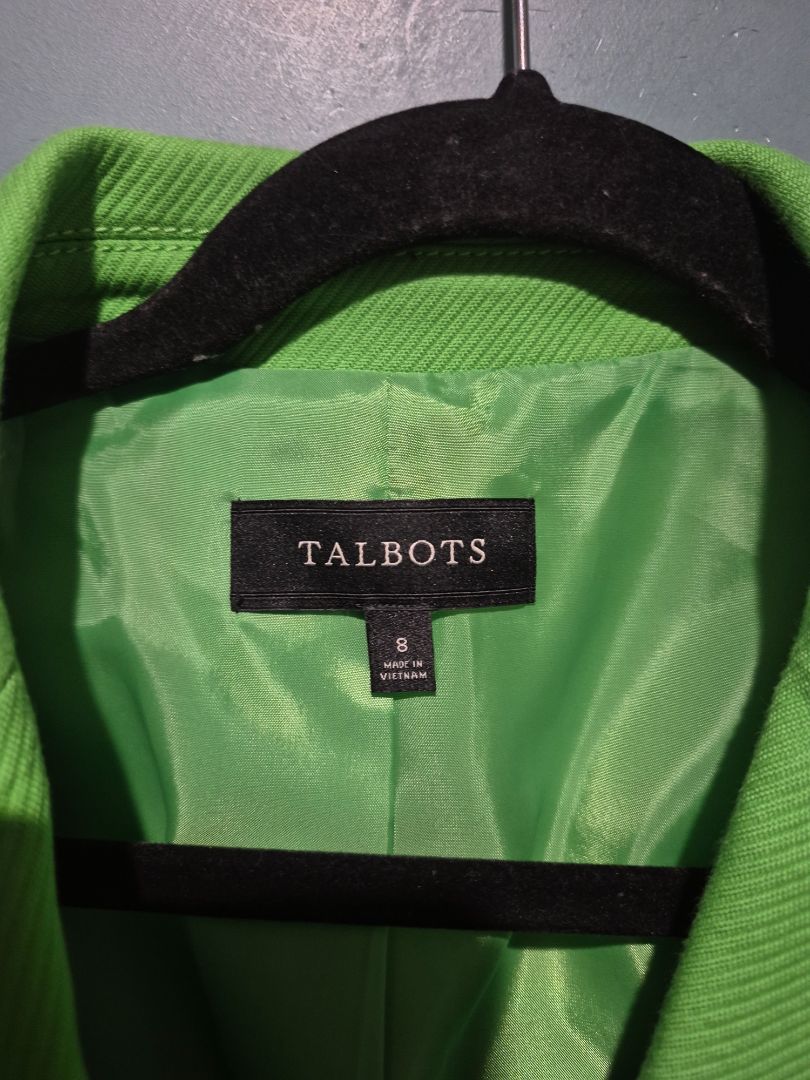 Lime Green Talbots Blazer, S