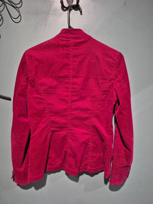 Burgandy Coldwater Creek Button up Cordurory Blazer Jacket, 4
