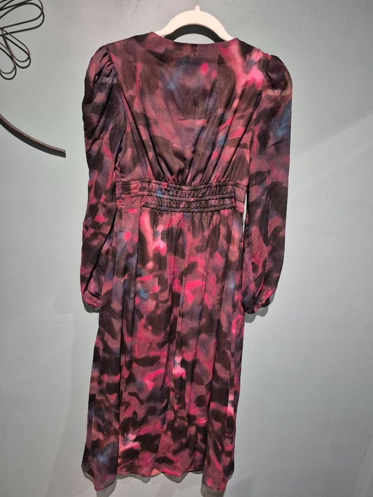 Burgandy/Black Sofía Dress, XS