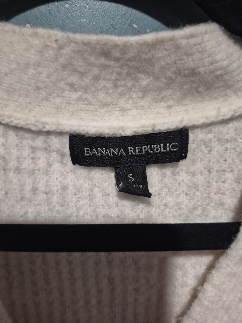 Ivory Banana Republic Wool Blend Crop Cardigan, S