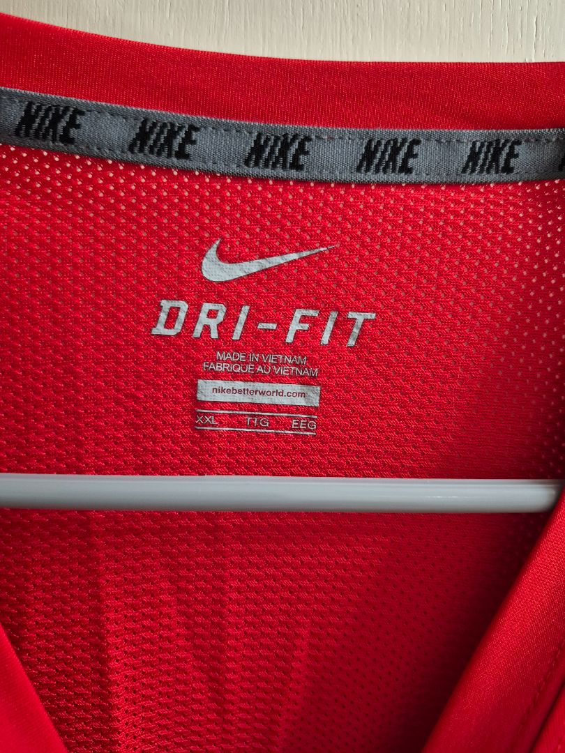Red Nike Dri-Fit Just Do It T-Shirt, XXL