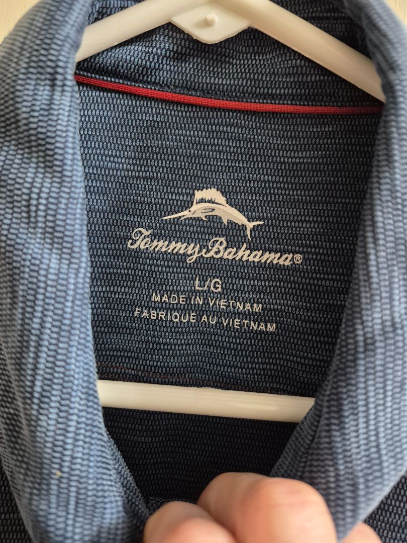 Blue Tommy Bahama Polo Type Shirt, L
