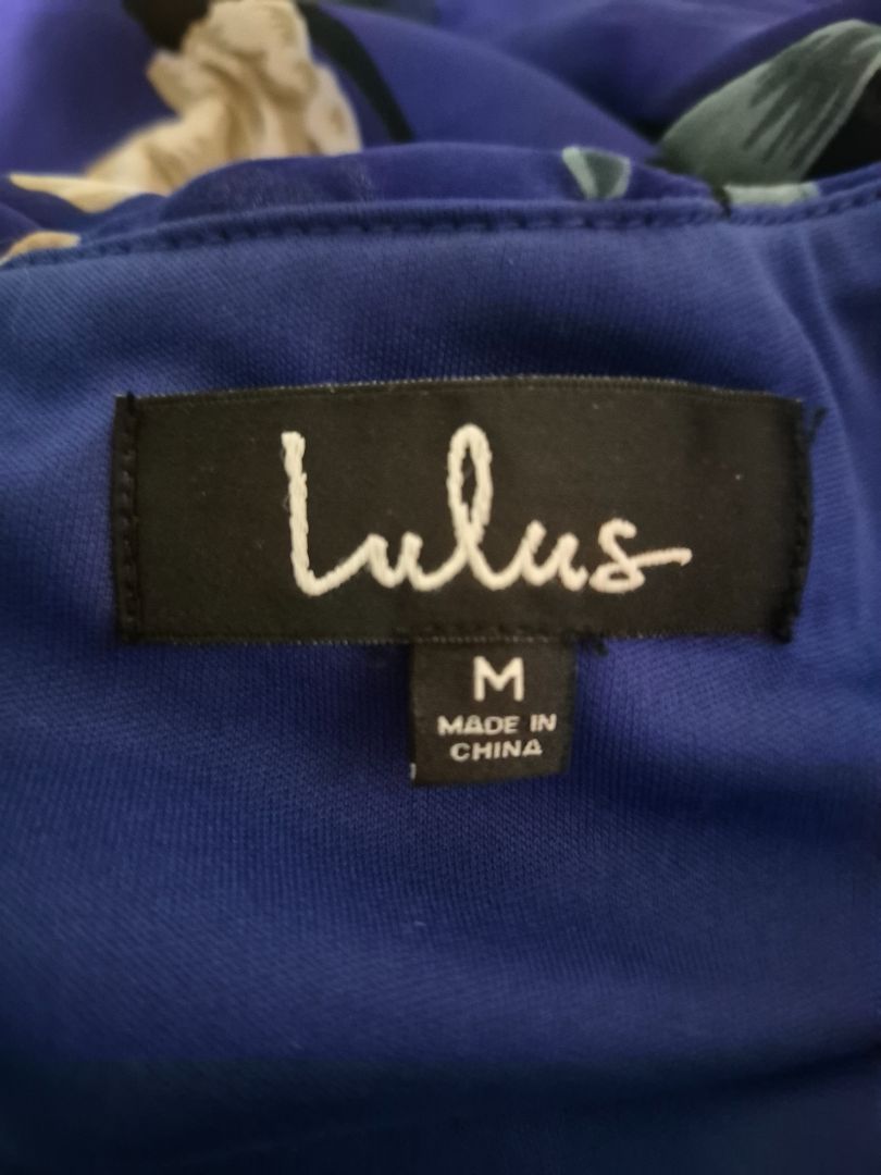 Blue w/Flowers Lulus Dress, M