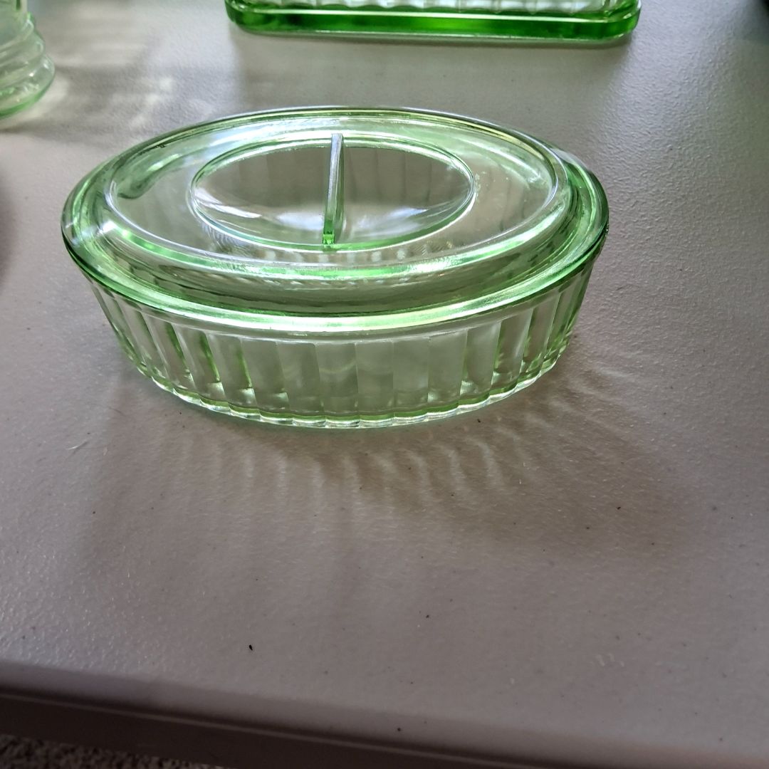 Anchor Hocking Vaseline Glass dish