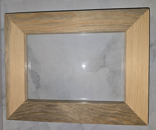 Blue Beatle Pine Wood Handmade Picture Frame, 5 x 7