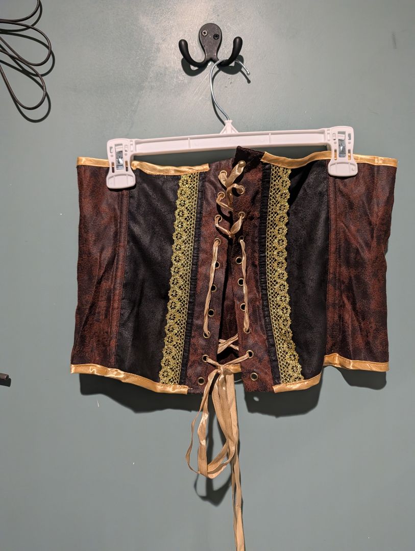 Brown & Gold Corset Top