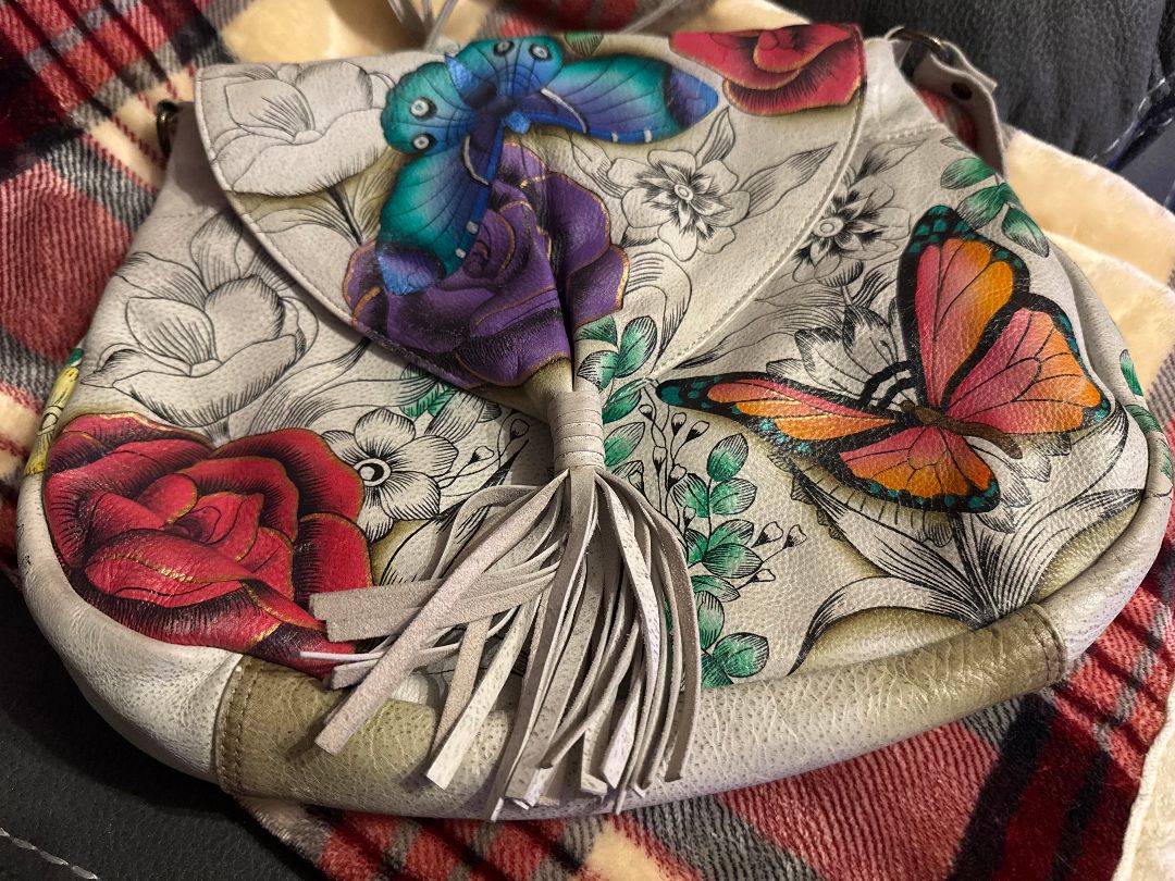 Anuschka Hand-Painted Leather Purse