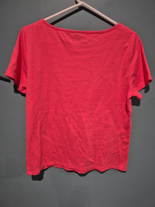 Pink Rafaella Short Sleeve Shirt, XL