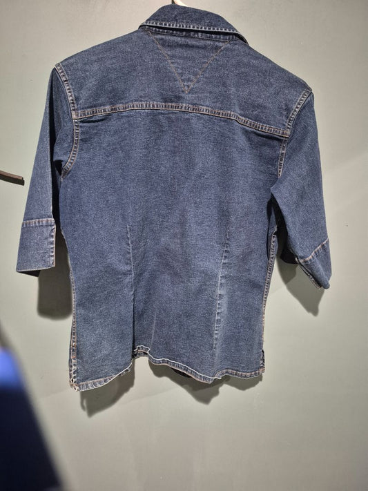 Denim Tommy Hilfinger Short Sleeve Button Shirt, 14