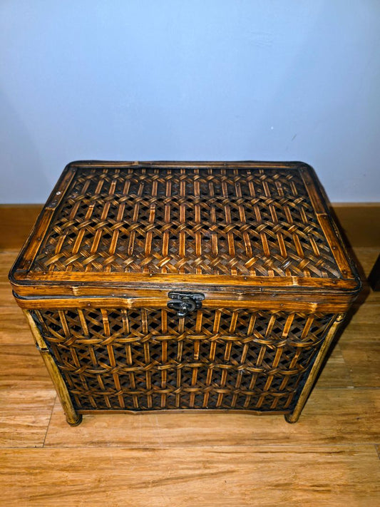 Wicker Chest - Vintage, 16" x 11" & 13.5" tall