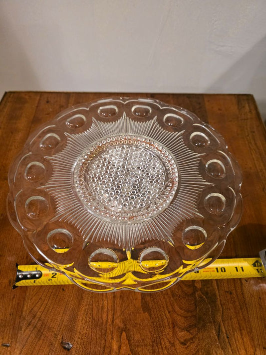 Vintage silver & glass cake stand