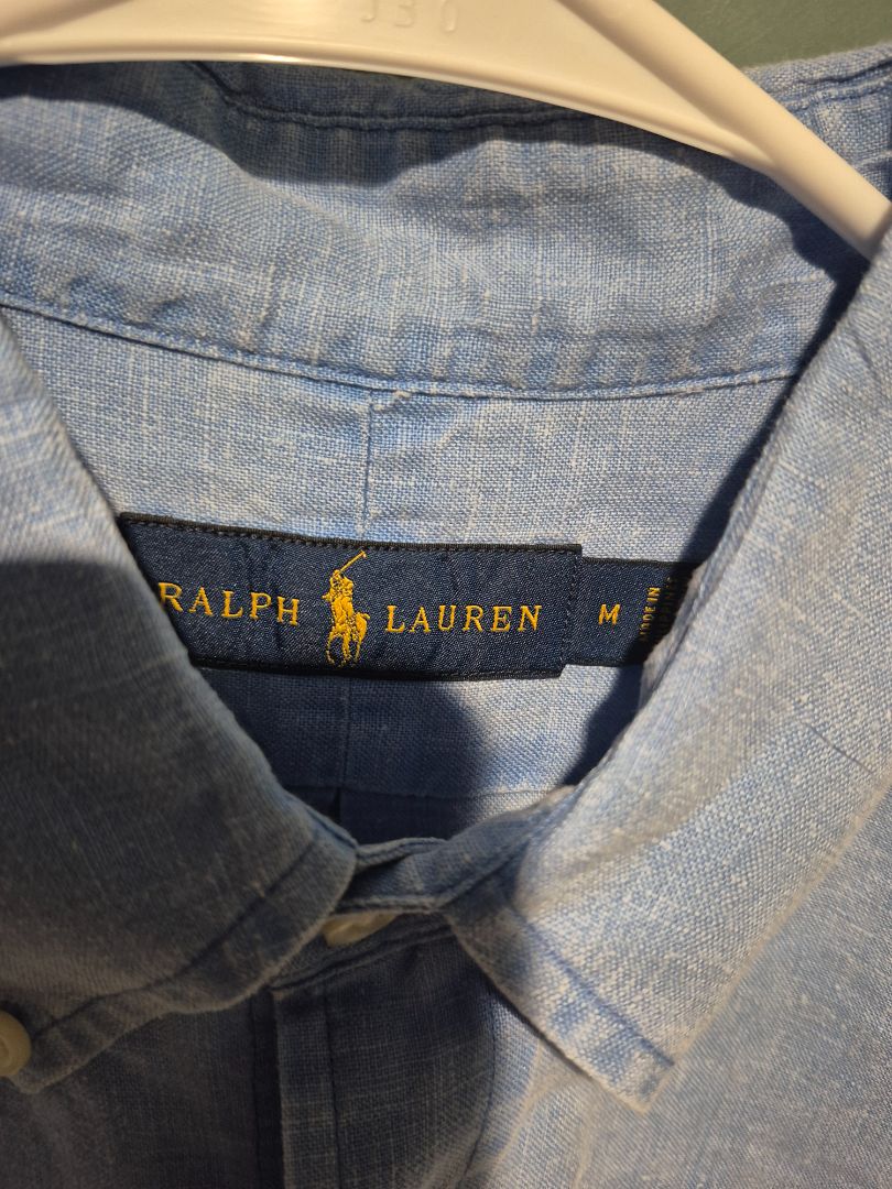 Ralph Lauren Long Sleeve Button Shirt, M, Blue