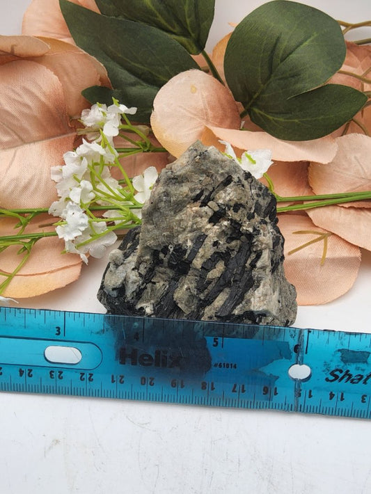 Black Tourmaline in Quartz Stones