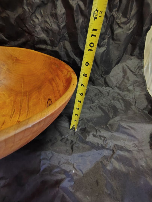 Unknown wood Large Turned Spalted Bowl-Food Safe, see photos