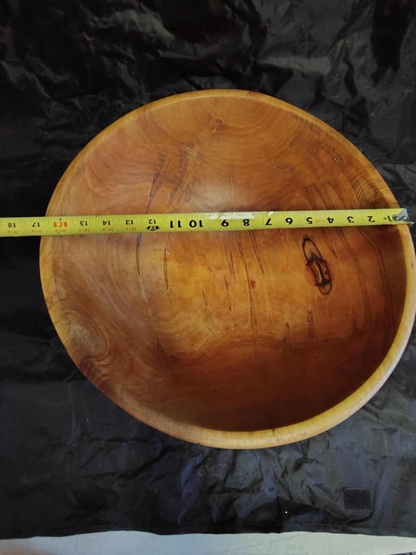 Unknown wood Large Turned Spalted Bowl-Food Safe, see photos
