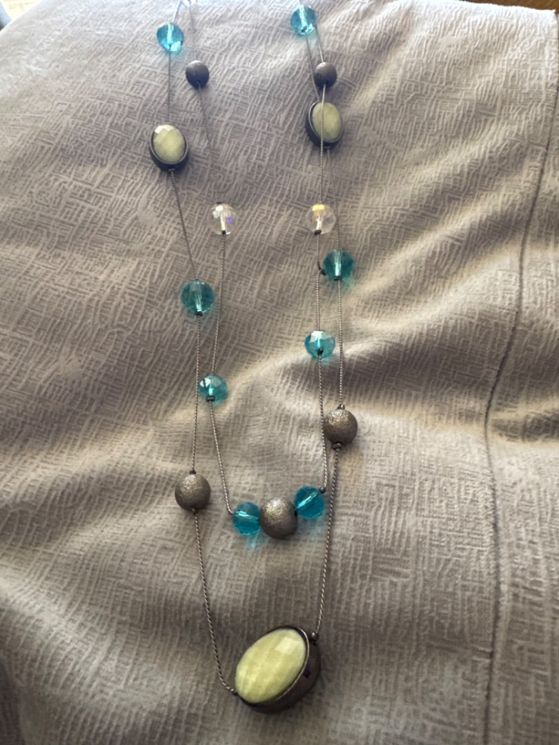 Dual Strand Beaded Necklace