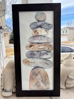 Framed Original Watercolor Painting, 9x18"