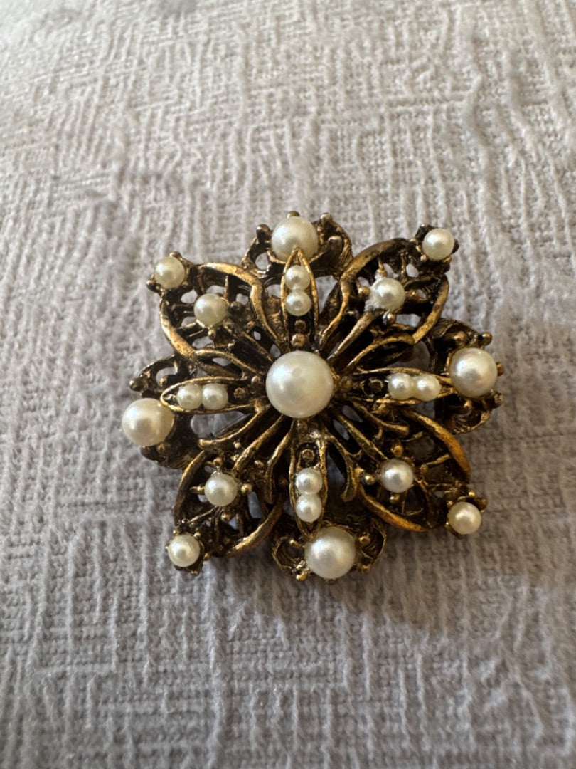 Faux Pearl Broach