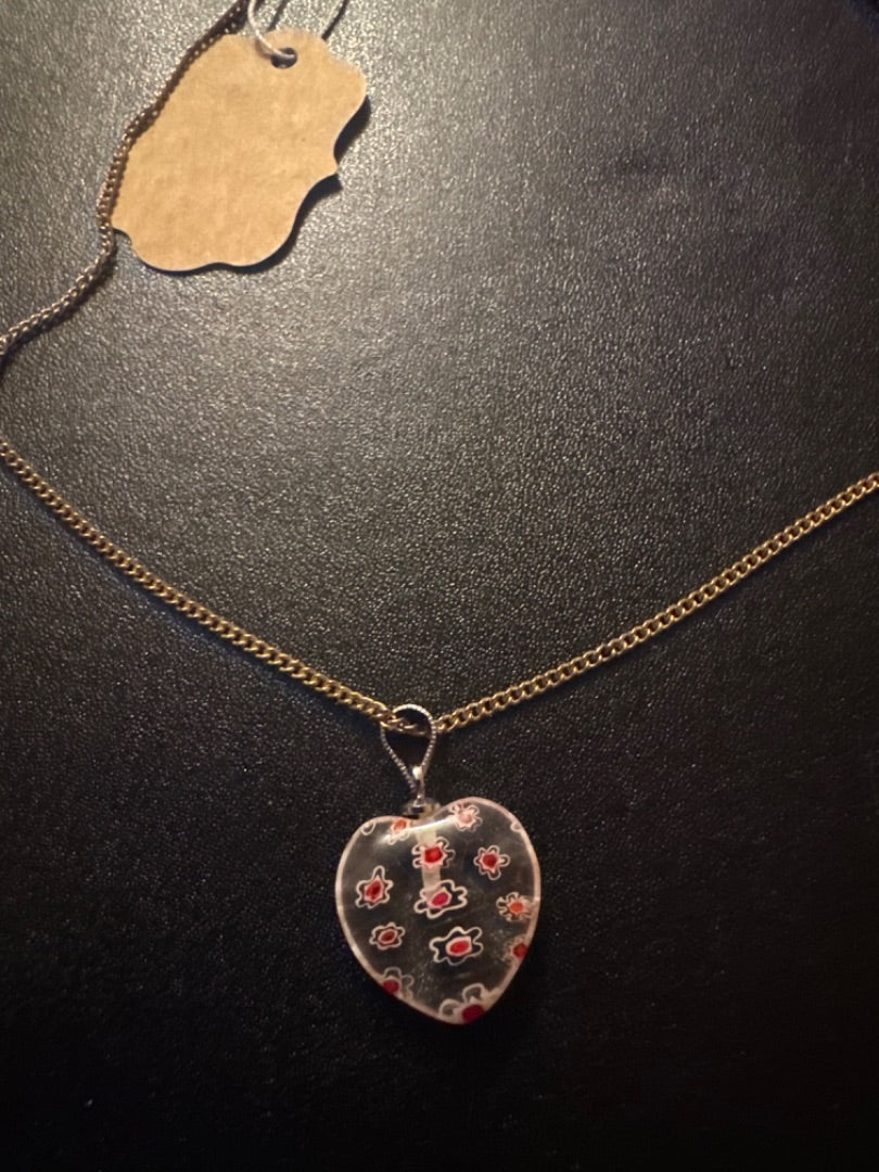 Flower Heart Necklace