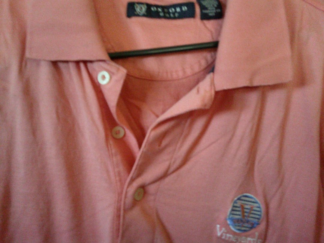 GOLF SHIRT- NAPLES VINYARDS- LARGE-PEACH