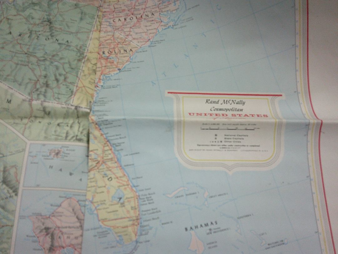RAND MCNALLY VINTAGE MAP
