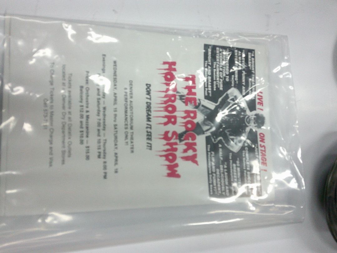 nORTH aMERICA lIVE TOUR ROCKY HORROR PICTURE SHOW- TIX AD 1980, 6 BY 8