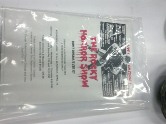 nORTH aMERICA lIVE TOUR ROCKY HORROR PICTURE SHOW- TIX AD 1980, 6 BY 8