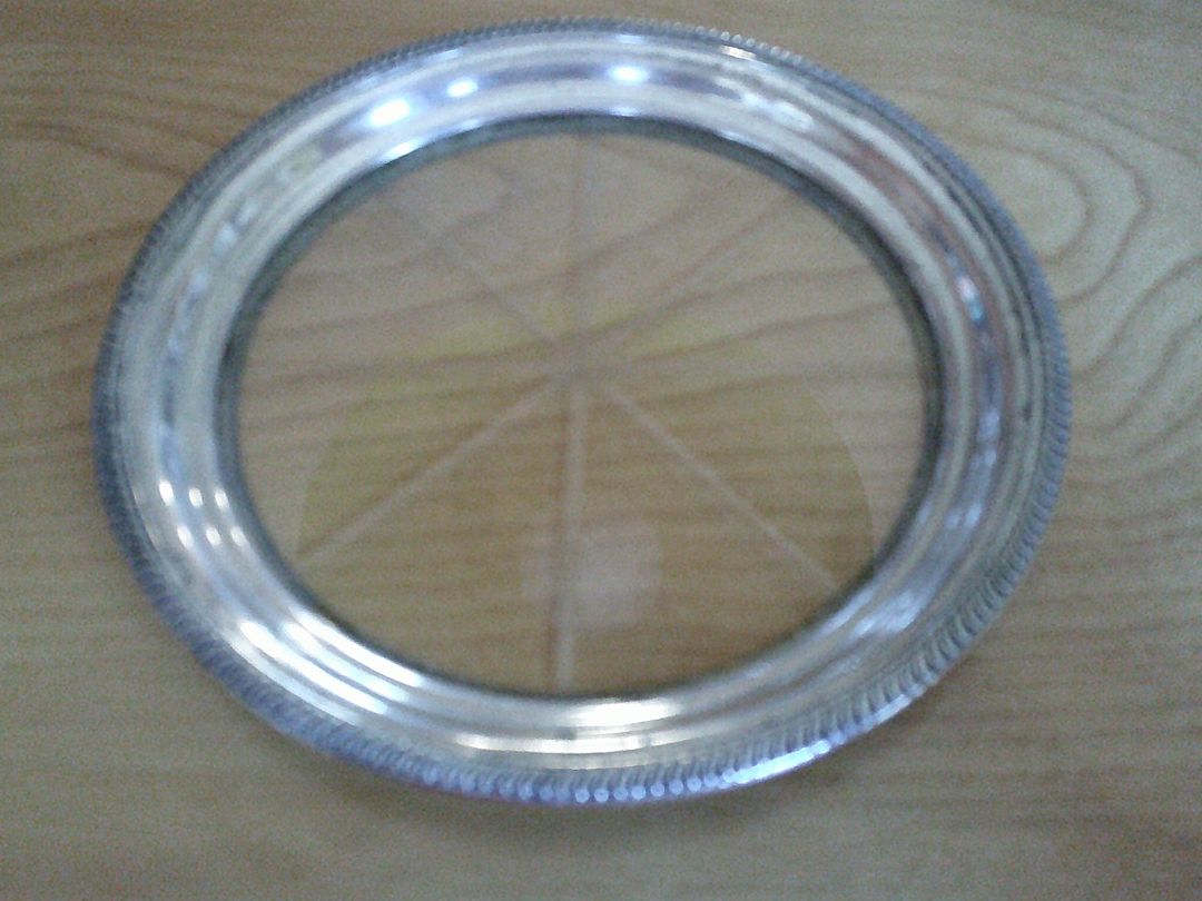 SILVER AND CUT GLASS WINE COASTER