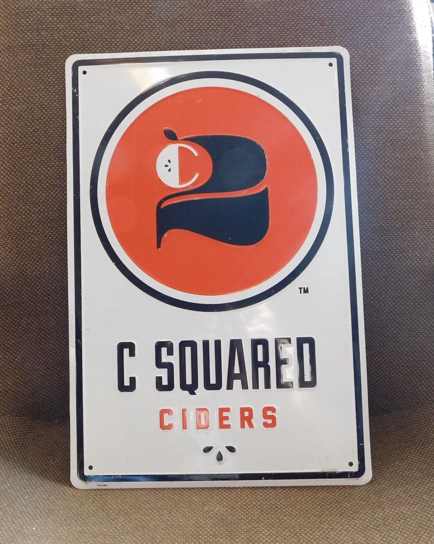 C squared Cider Metal Sign