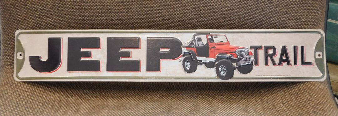 Jeep Metal Sign, 20" x 3 3/8"