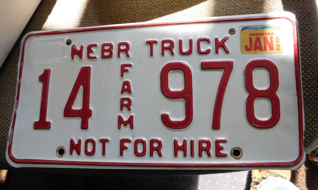 Nebraska License Plate