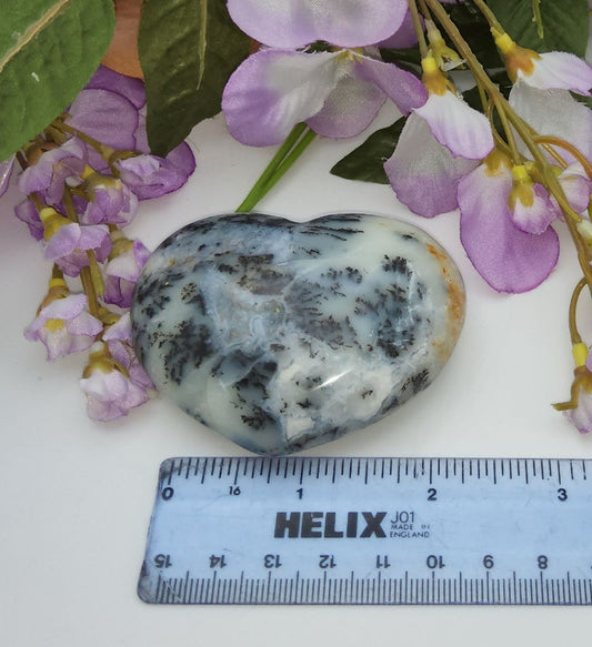 Dendritic Opal Heart Stones