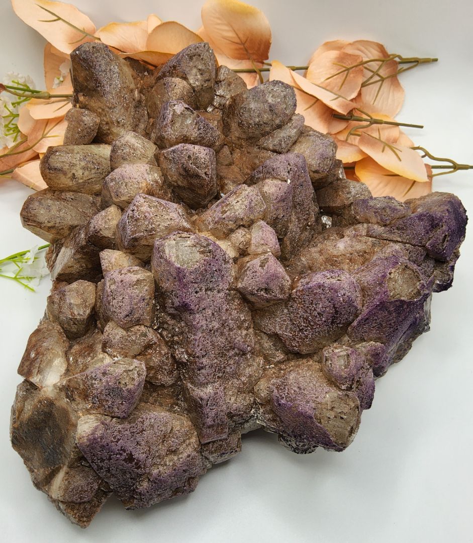 Yttrium Dogtooth Calcite on Fluorite Stones