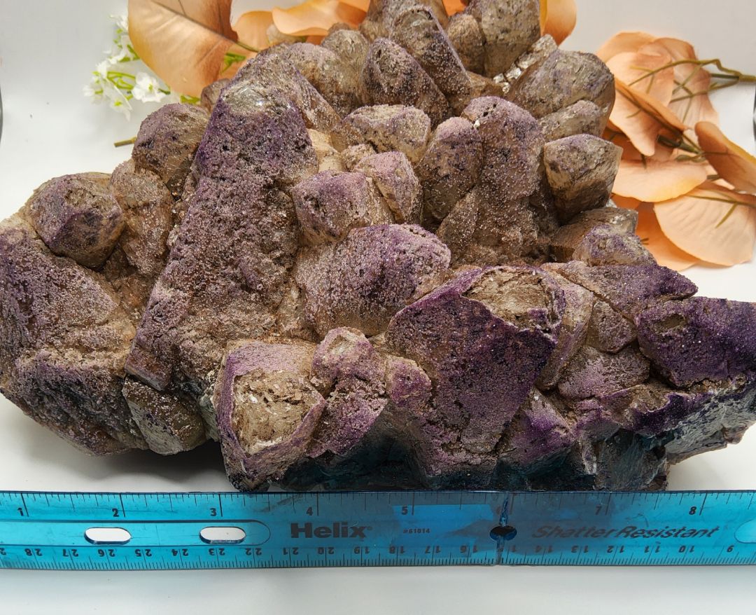 Yttrium Dogtooth Calcite on Fluorite Stones