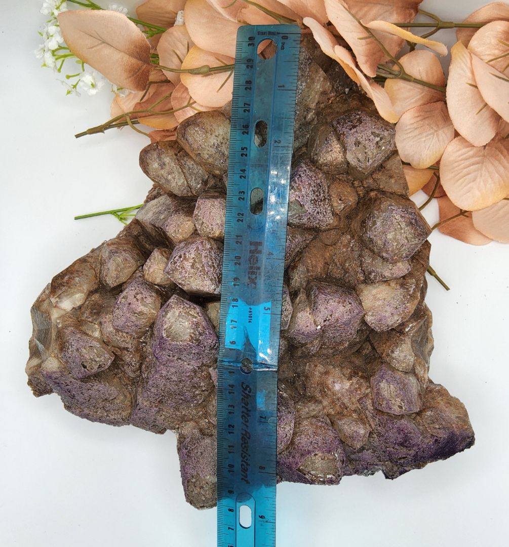 Yttrium Dogtooth Calcite on Fluorite Stones