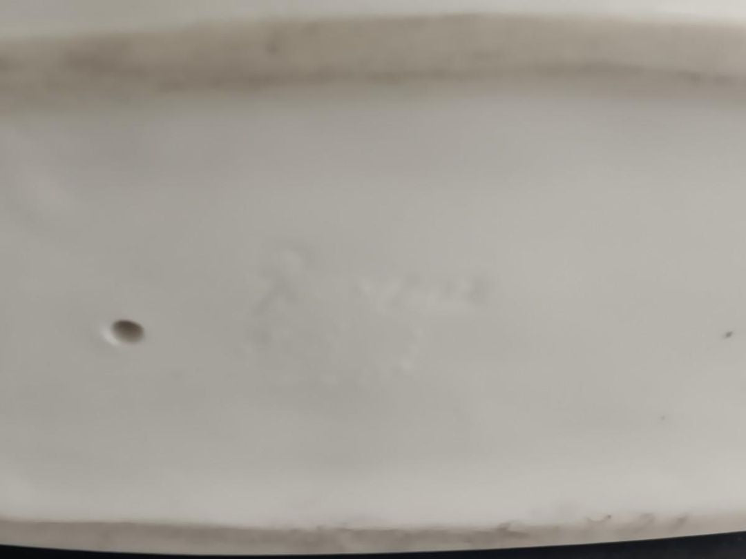 Passau 1930's Art Deco Dressel & Kister-Passau signed horn blue brush mark, 12 x 10
