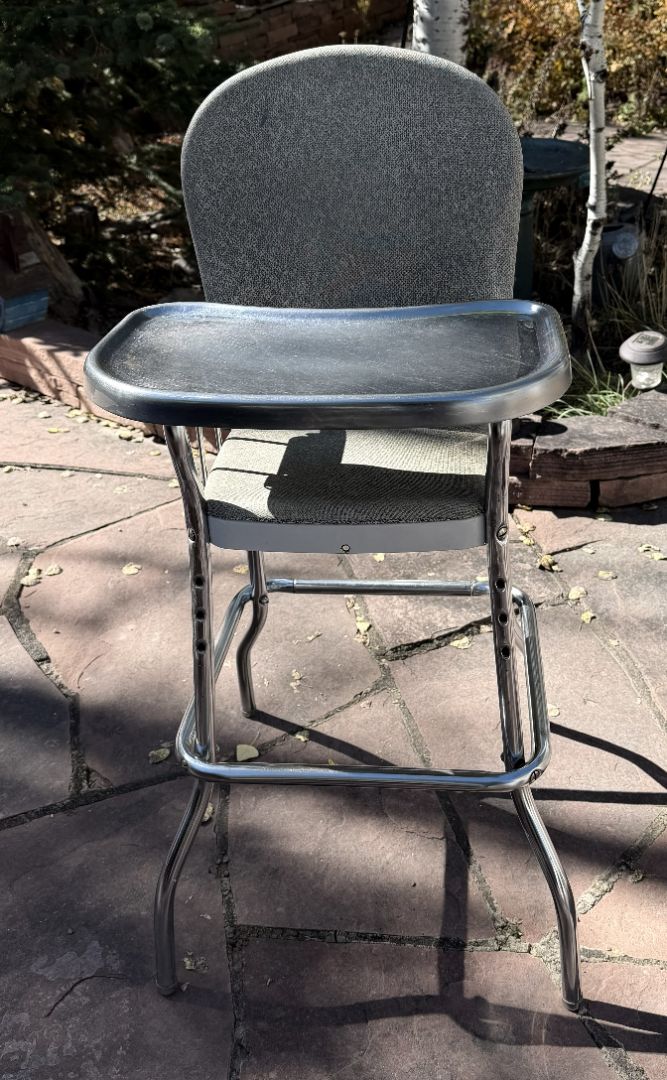 Grey & Silver Mid Century Modern Highchair, Child