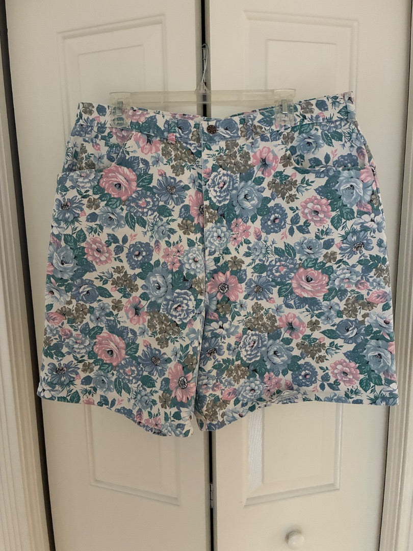 90s floral shorts