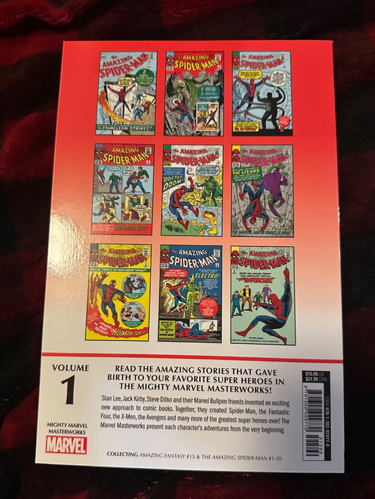 The amazing spiderman marvel masterworks tpb, 8 x 6 x 1